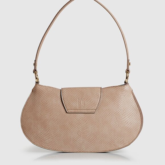 New -  Naturalizer BEANIE Textured Shoulder Bag - Tan - Picture 3 of 4